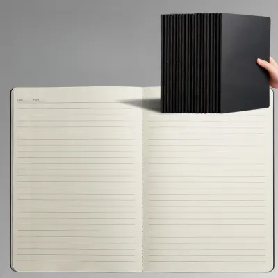 Thread Stitch Black Brown Kraft Notebook A4/A5/B5 Blank Checkered & Horizontal Line Thick Drawing Stationery Planner Pad