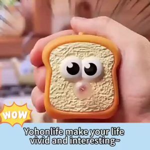 Squishy Toys Bubbly Blowing Squeeze Toy Cute Bread Toast Donut Cheese For Stress Relieve and Gifts for Girls