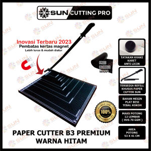 Paper Cutter A3 / A3+ ( Alat Potong /Mesin Pemotong Kertas HVS Sticker Dos PVC ID Card Yellow Board Art Paper Vinyl. Bontax Camel Kertas Foto A5 A4 F4 B4 Glossy Silky Glossy Photo Paper A3)