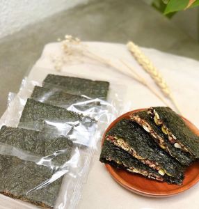 Rong biển kẹp hạt dinh dưỡng 200G - rong biển sấy kẹp ngũ cốc thơm ngon- tốt cho- đồ ăn vặt