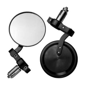 Anti Corrosion Motorcycle Rear View Mirrors 360 Adjustable Wide Angle Lens for Blind Reduction & Secure Parking