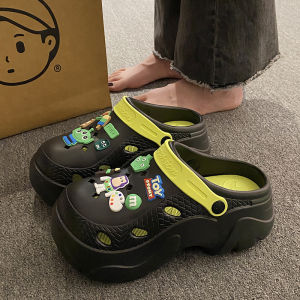 [Free Shipping] Baotou PVC Thick-Soled Clogs WomenS Summer Garden Shoes Height-Increasing Non-Slip Odor-Resistant Sandals Beach Shoes WomenS Outdoor Footwear