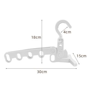 5-Hole Clothes Hanger Organizer Rack Foldable Pants Storage Holder Space Saver Cabinet Holder