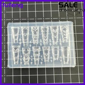 fufeng French Lace Chain Flowers 3D Acrylic Mold Swan Nail Art Decorations DIY Silicone Decorated Nail Art Templates Nails Mold Tool