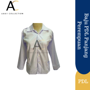 Baju Dinas Putih Wanita Kemeja PDH / PDL Lengan panjang Baju Putih Guru Seragam PPL PNS ASN Bidan Perawat
