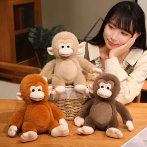 WARM Stuffed Doll Plush Monkey Doll Realistice Simulation Monkey Plush Toy Birthday Gift 28/40CM Orangutan Plush Doll Room Decor