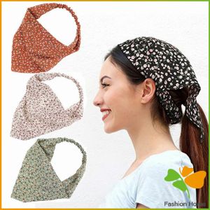 ที่คาดผมพิมพ์ลาย ทรงสามเหลี่ยม พิมพ์ลายดอกไม้ printe