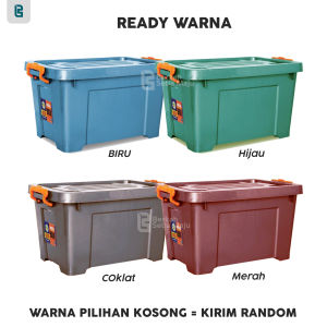 Ezy / Shinpo / Lion Star Container Box penyimpanan industrial cb 30 Liter tbox kotak serbaguna plastik warna dengan roda kuat dan awet