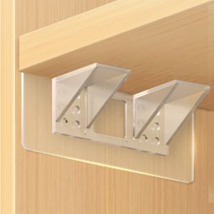 Household Clear Clapboard Shelf Support Non Perforated Partition Fixing Plate Support Hook