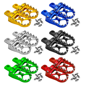 Chịu lực cao Hợp kim nhôm gác chân xe máy footrests thiết kế cổ điển lớp phủ chống trượt bề mặt phổ Dễ dàng cài đặt 2X