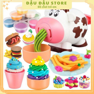 Đất nặn an toàn cho bé tạo hình theo khuân siêu ngộ nghĩnh đồ chơi đất nặn bò sữa Đậu Đậu Store