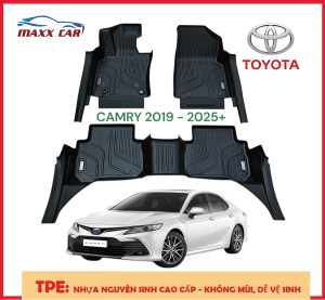 CAMRY 2019+: Thảm lót sàn MAXXCAR nhựa TPE nguyên sinh 5D cho xe TOYOTA CAMRY 2.0G VÀ 2.5Q cao cấp.