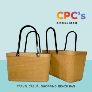 PLASTIC RATTAN WOVEN HAND BASKET STORAGE VEGETABLE & FASHION SHOPPING BASKET/HANDBAG/TRAVEL CASUAL SHOPPING BEACH BAG