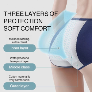 ชุดชั้นในสตรี ป้องกันการรั่วซึมด้านข้าง กางเกงประจําเดือน ป้องกันการติดเชื้อแบคทีเรีย มีสไตล์และสวยงาม