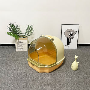 กระบะทรายแบบฝาพับ ห้องน้ําแมวขนาดใหญ่ กระบะทรายแมว ห้องน้ําแมว การควบคุมกลิ่นป้องกันกลิ่นและป้องกันการกระเด็นของทราย