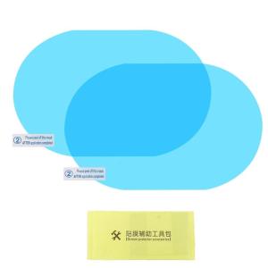 2 Pcs Car Rear View Mirror Rainproof Film Anti-Fog Clear Protective Sticker Anti-Scratch Waterproof Mirror Window Film