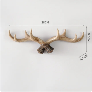 Staygold Vintage Antler Key Hook Holder Wall Mounted Cap Coat Hanger Rack Home Decorative Animal Deer Horn Wall Hook
