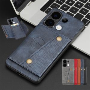 Funda For Xiaomi Redmi Note 13 4G Case Leather Flip Card Slots Wallet Phone Case For Redmy Note13 Car c Holder Back Cover