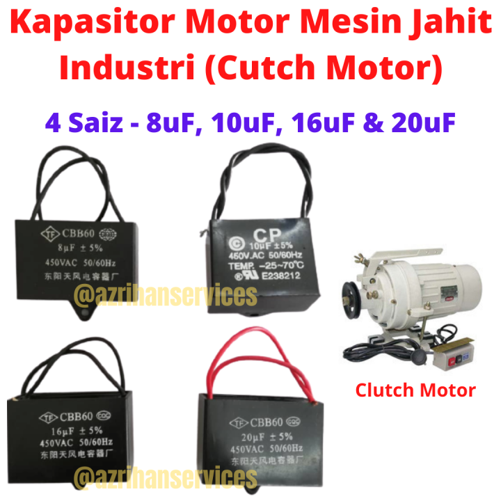 Kapasitor Motor Mesin Industri Clutch Motor Condensor Non Polar