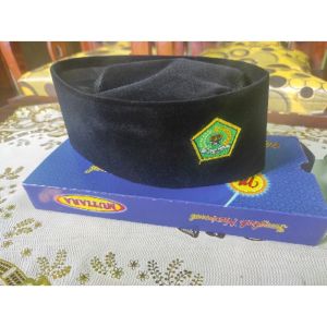 Songkok Peci Hitam bordir Kemenag bludru halus