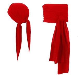 Pirate Headscarf Bandana Medieval Renaissances Pirate Sash Belt Pirate Headbands Large Waist Belt for Halloween Costume