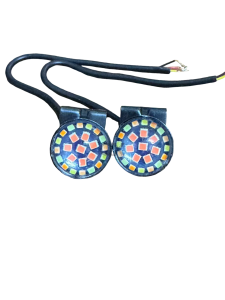 ⚡️Q&X_SHOP_3⚡️ไฟเบรคของมอเตอร์ไซค์ หลอดไฟตาแมว RGBหมุน+แดงขาวกะพริบ ขายึด บรรจุ2หลอดSC-5