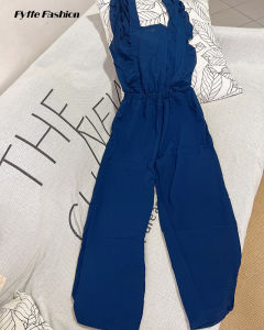 Jumpsuit Overall Style Hollow Out Back Elastic Waistline Fyffe Fashion Jumpsuit