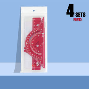 FCI 4 in 1 Alloy Ruler/Measurement Set with Five Available Color Variants Sold 4pcs per set for school and office Supply