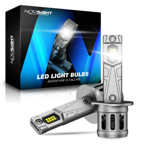 Novsight N63 ( 1:1 FIT) Car LED 6500K Mini Size 90W/20000LM 1:1 Design LED Headlight Bulbs with Fan No Adapter Required