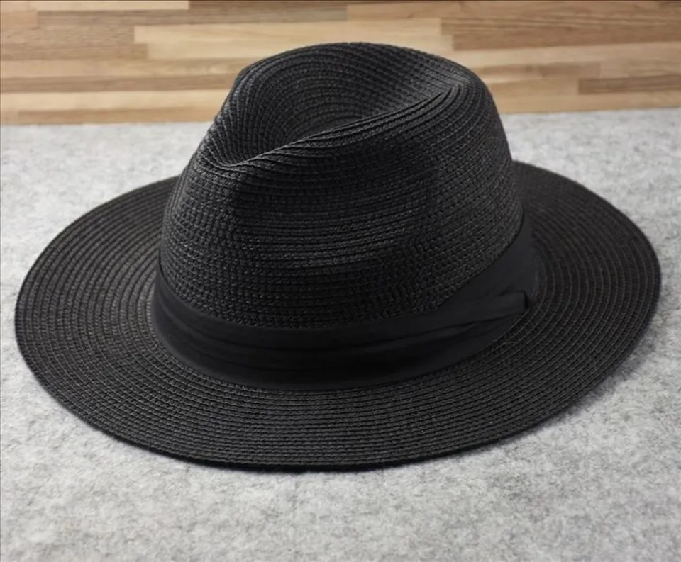 Over Size Straw Sun Hat For Men Big Head 62cm Panama Hats Male