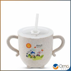 Orna แก้วหัดดูด กันกระแทก มีฝา  ขนาด  280ml Kids Utensils