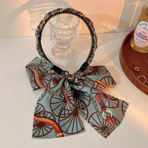Ribbon Headband Hairpin Korean Retro Fashion Bow Tie Hair Headdress Braided Hair Band Elegant Hair Barrette