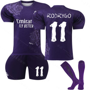 Áo bóng đá phiên bản hợp tác 2024 phong cách hoa hồng màu tím số 5 Bellingham số 10 Mbappe áo phiên bản đặc biệtfootball jersey for men soccer shirt