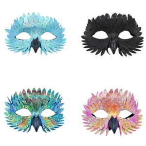 Halloween Mask Role Playing Mask Bird Beak Feather Mask Eagle Half Face Mask Carnivals Mask Masquerade Mask Party Mask