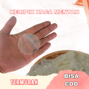 KERIPIK KACA MENTAH BENTUK BULAT TERMURAH 1 KG