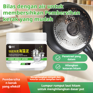 Pembersih dasar panci film lumpur rumput laut hitam pembersih baja tahan karat pembersih kerak minyak berat untuk dapur
