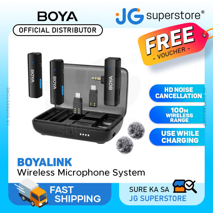 Boya BOYALINK Dual Channel Wireless Microphone System 2.4GHz with