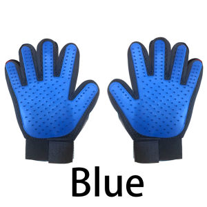 1 Pair Pet Hair Remover Glove Pet Grooming Glove Brush for Dogs & Cats with Long & Short