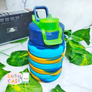 Botol Minum Silikon Lipat Rainbow 500ML BPA FREE Foldable