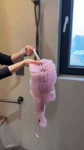 【Ship in 24H】Ship 24H 2 in 1 Bath Back Scrubber Bath Ball Long Berus Badan Exfoliating Back Scrubber Body Scrub Shower Loofah With Handle Bath Dual Use 搓澡巾 洗澡 神器 浴球