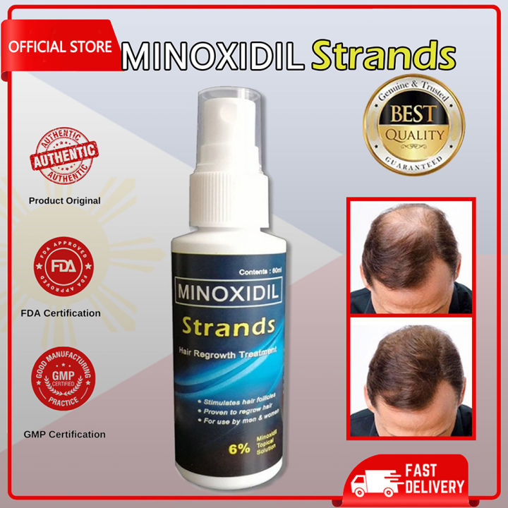 Minoxidil Strands 6 Original Hair Grower For Men And Women Minoxidil