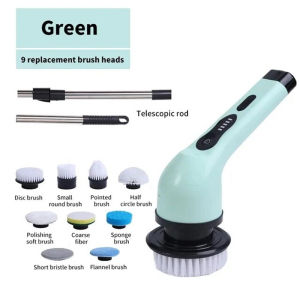 【SPOETRY】9-in-1 Electric Cleaning Brush Electric Spin Cleaning Scrubber Electric Cleaning Tools Parlour Kitchen Bathroom Cleaning Gadgets 电动清洁刷
