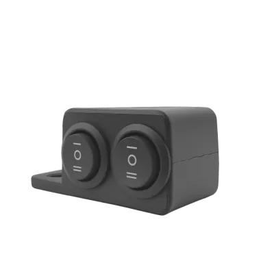 MOTOR SAKLAR ON OFF ON STANG JEPIT SPION MODEL 2 TOMBOL KG023 Kiri Kanan Bulat Lampu Tembak Universal Plastik Besi ANTI AIR