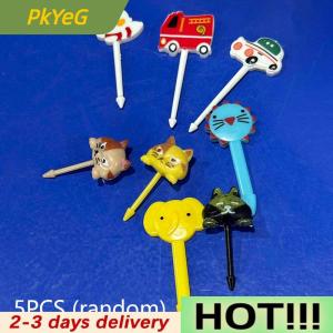 PkYeG Animal Fruit Fork Food Grade Plastic Mini Cartoon Kids Cake Fruit Toothpick Bento Lunch Bento Accessories Party Decoration Gift