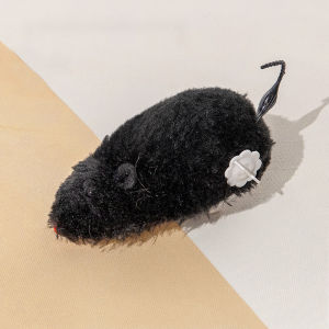 Teasing Cat Toys Clockwork Plush Little Mouse Wagging Simulated Mice Funny Cat Interaction Toys