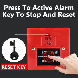 Fire Alarm Bell High DB Household Security Systems Emergency Evacuation Alarm Bell Set Door Bell 220V Home Security Mall Office Fire Alarm Red Button Alarm Protection Power Supply Fire Alarm Bell Protection Power Supply 220v Ac Power Manual Switch