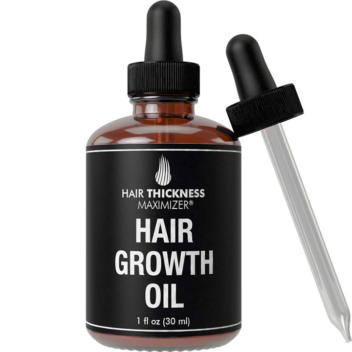 Hair Thickness Maximizer Hair Growth Oil with Organic Wild Black Castor ...