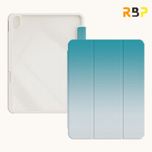 RBP acrylic transparent hard bottom anti-bend tablet case for iPad Pro 12.9/11 inch 2022/2021/2020 Air 4 air 5 gen10 10.9 gen9 gen8 gen7 10.2 2019 mini 6 8.3 Pen rechargeable Pen slot on the right side Anti-fall and anti-scratch Color gradient