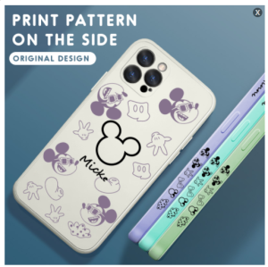 Case For Vivo V20 SE V20SE Phone Case New Cartoon Mickey Mouse Design Square Edge Pattern Liquid Silicone Casing Full Cover Camera Shockproof Protection Case Vivo V20 SE Casing