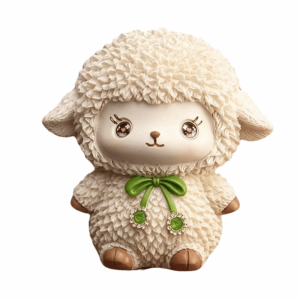 HIV00 Delicate Sheep Year Figurine Resin Craft Cute 2027 Lamb Statue Year Of The Sheep Gifts New Year Ornaments Office Desk